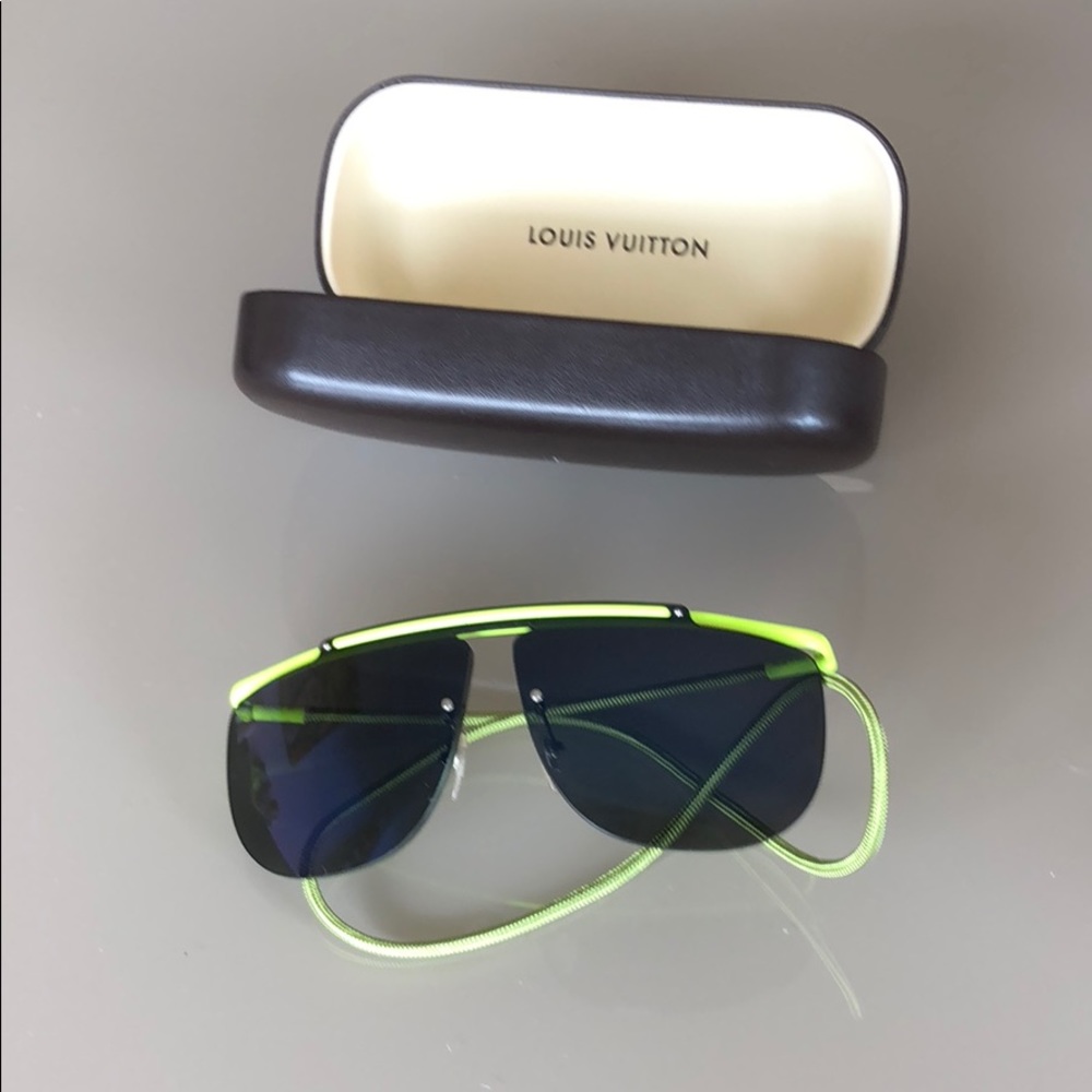 Authentic Louis Vuitton neon green sunglasses